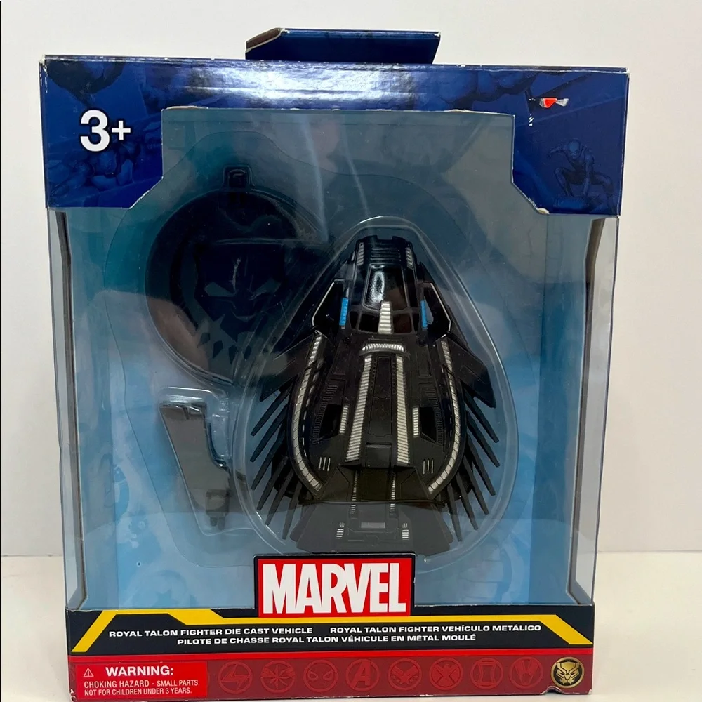 Marvel Royal Talon Fighter Die Cast Black and Silver Vehicle